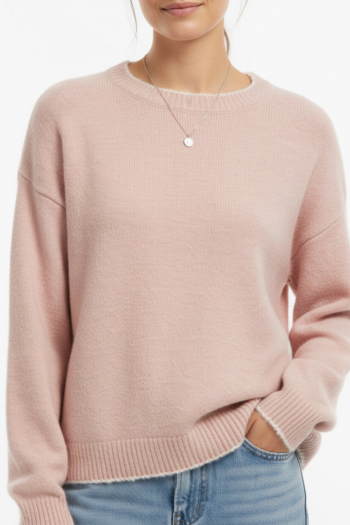 2 TONED MINI SCALLOPED DETAIL SWEATER