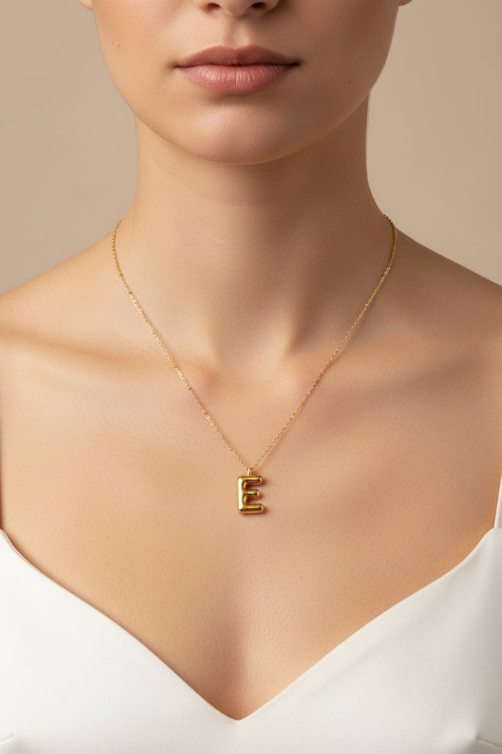 Bubble Initial Necklace