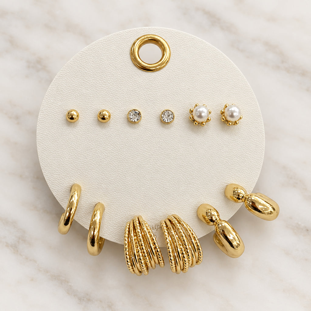 6 PAIR EARRING SET