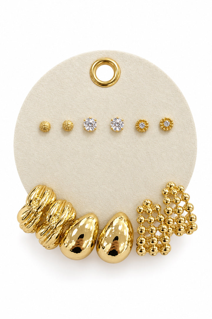 6 PAIR EARRING SET