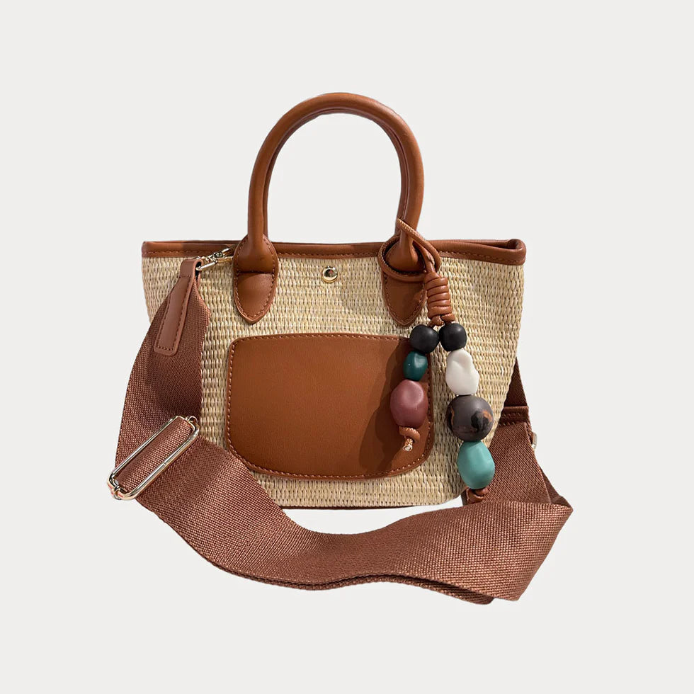 CAREY RAFFIA TOTE