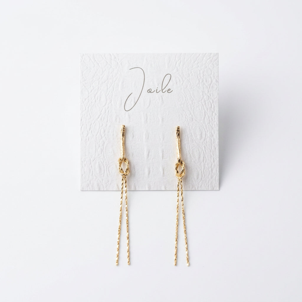 KNOTTED DANGLE EARRINGS