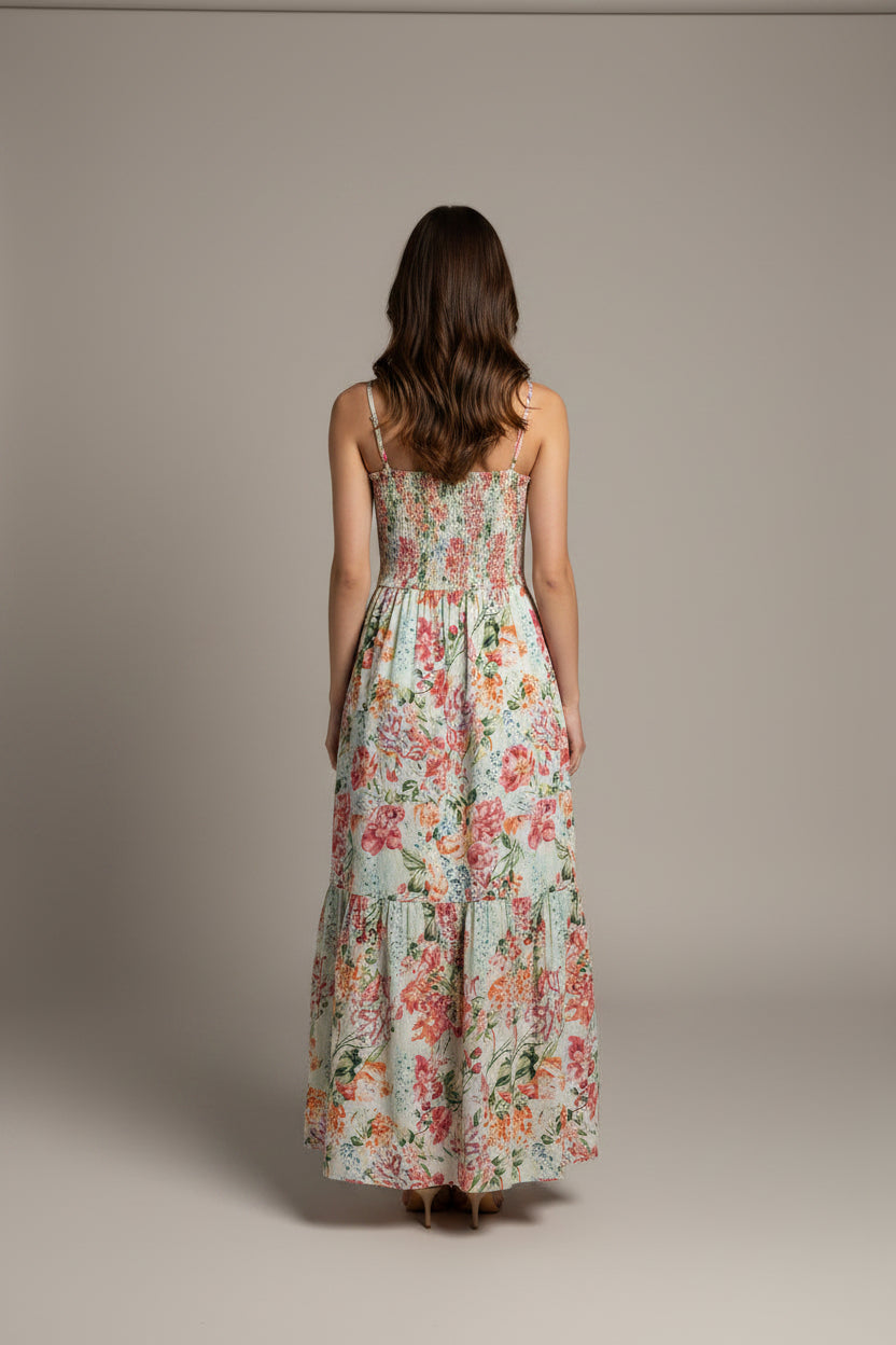 FLORAL PATTERN MAXI DRESS