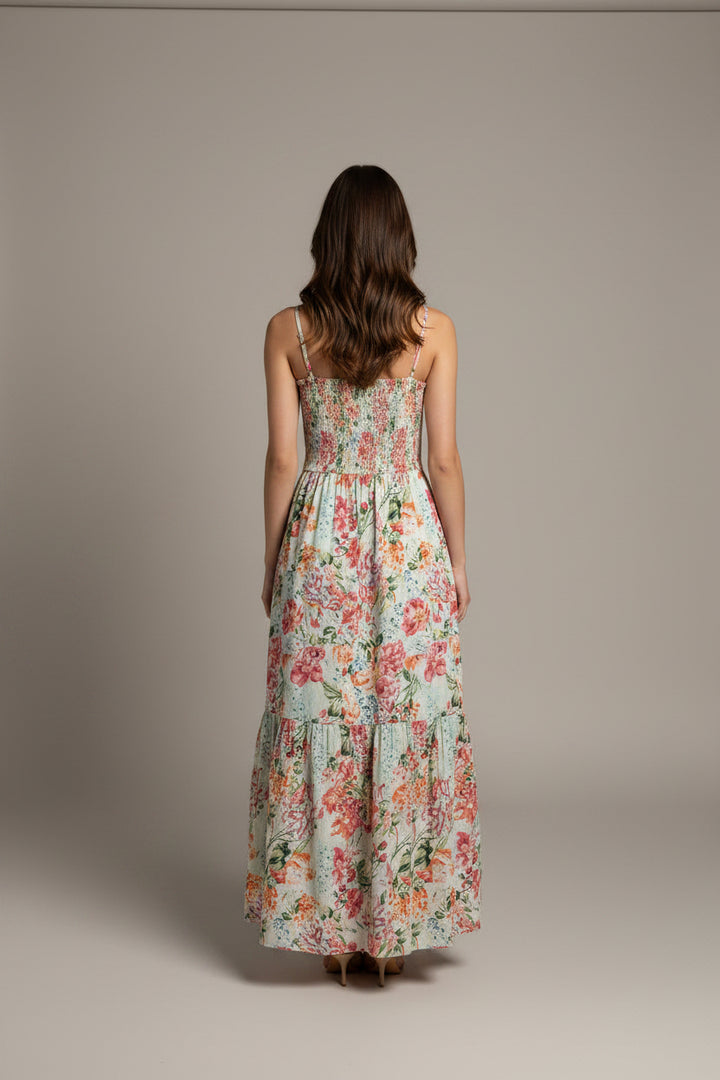 FLORAL PATTERN MAXI DRESS