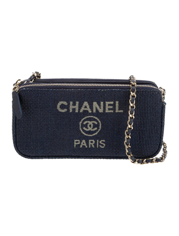 Chanel Deauville Double Zip Clutch