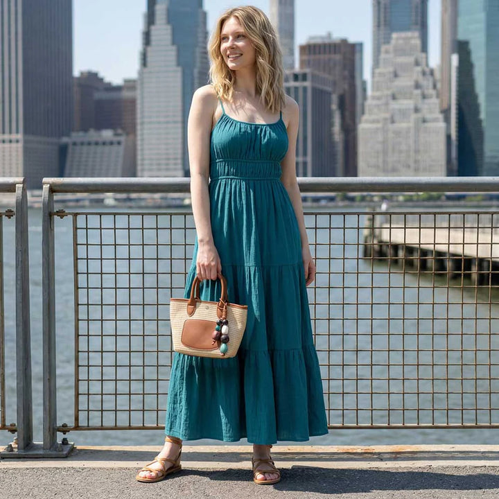 CAREY RAFFIA TOTE