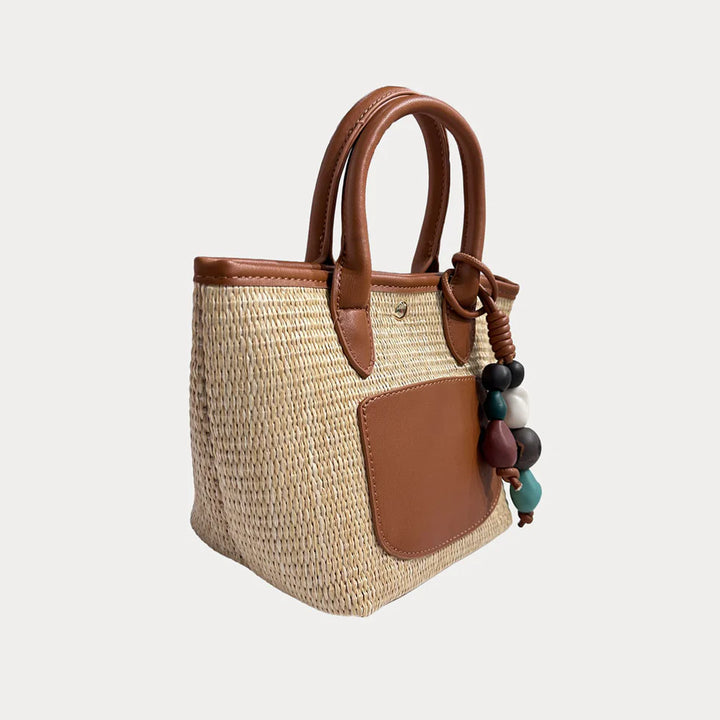 CAREY RAFFIA TOTE