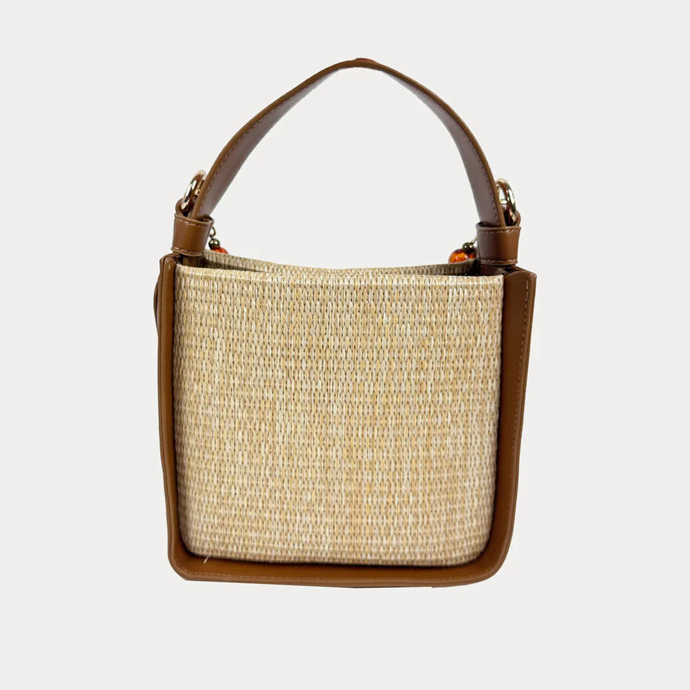 CARLY RAFFIA CROSSBODY HANDBAG