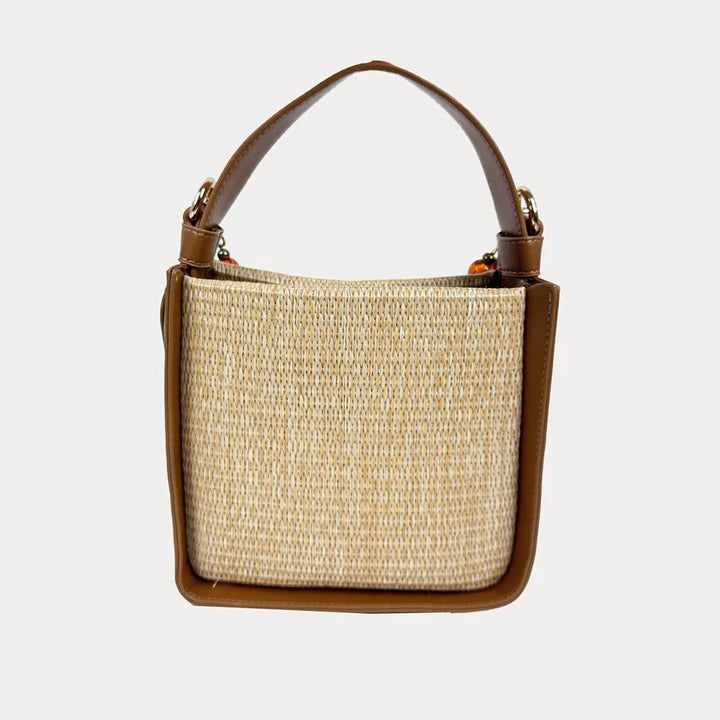 CARLY RAFFIA CROSSBODY HANDBAG