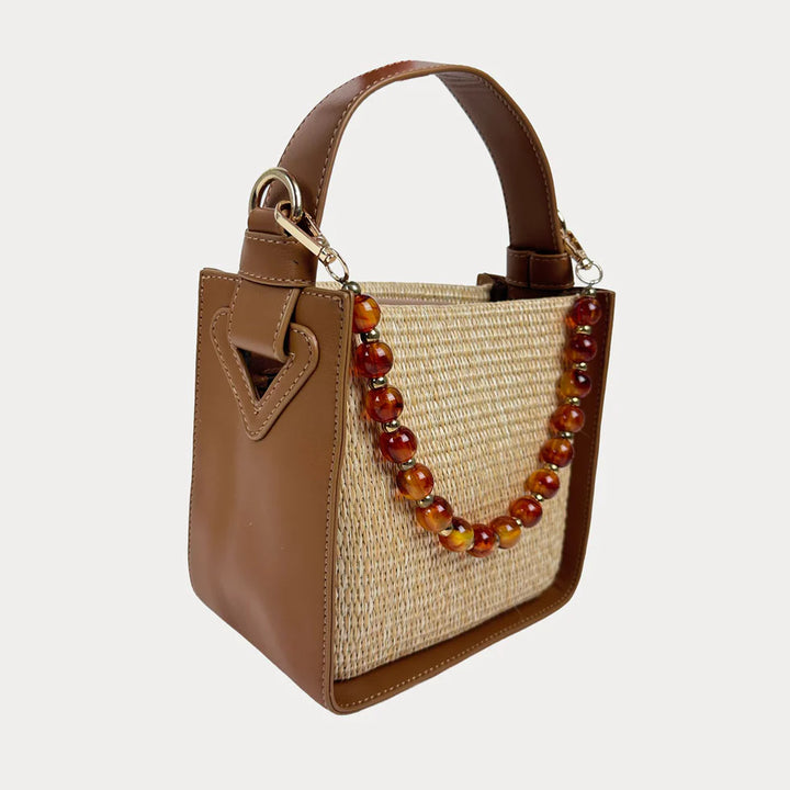 CARLY RAFFIA CROSSBODY HANDBAG
