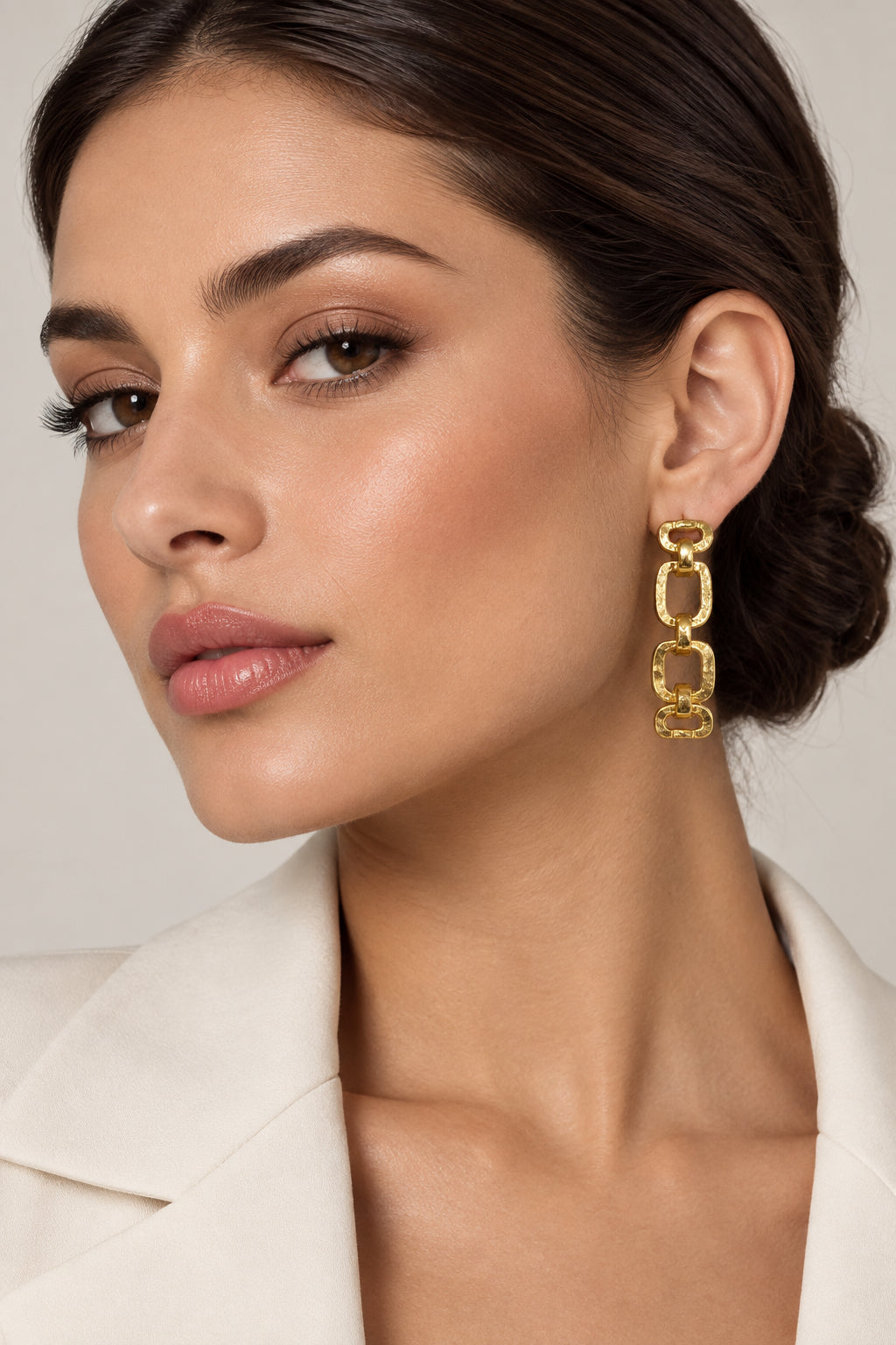 WATER RESISTANT HORSEBIT HOOP EARRINGS