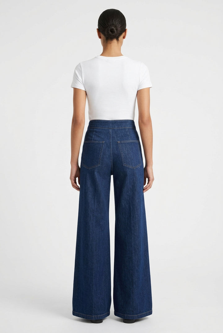 HIGH WAISTED WIDE LEG JEAN