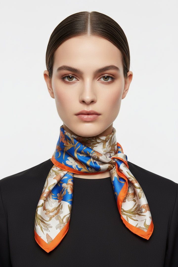 FLORAL AND BOTANICAL PATTERN SCARF