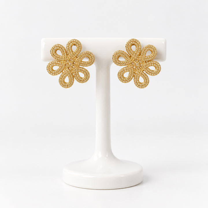 ROPE TEXTURE STATEMENT EARRING