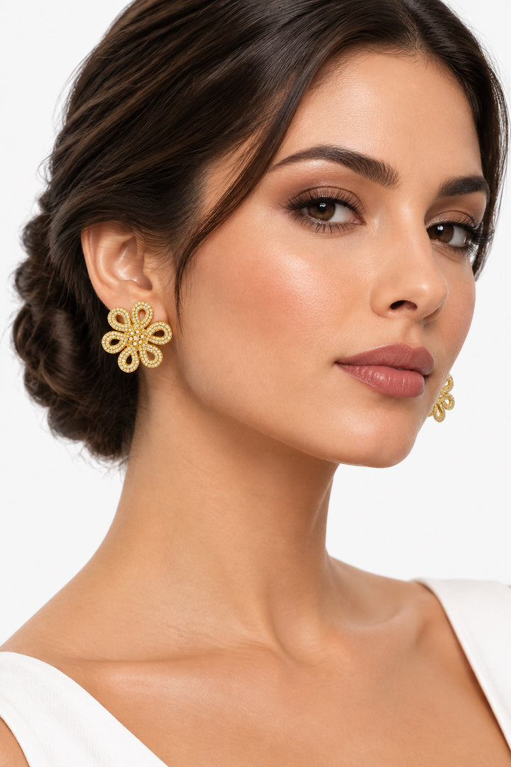 ROPE TEXTURE STATEMENT EARRING