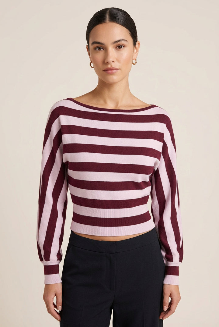 LONG SLEEVE CINCHED WAIST SWEATER