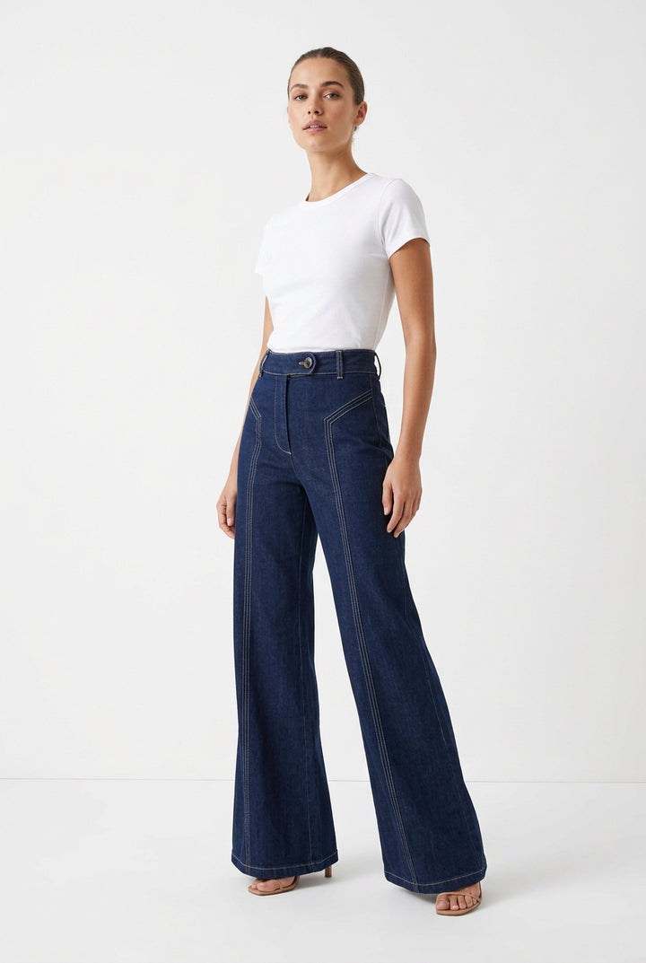 HIGH WAISTED WIDE LEG JEAN
