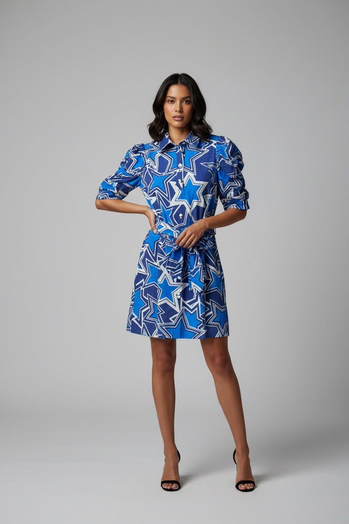 PRINTED MINI SHIRTDRESS