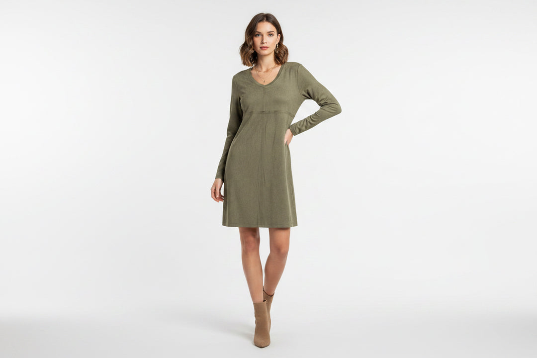 AURORA VNECK DRESS WITH NO POCKETS