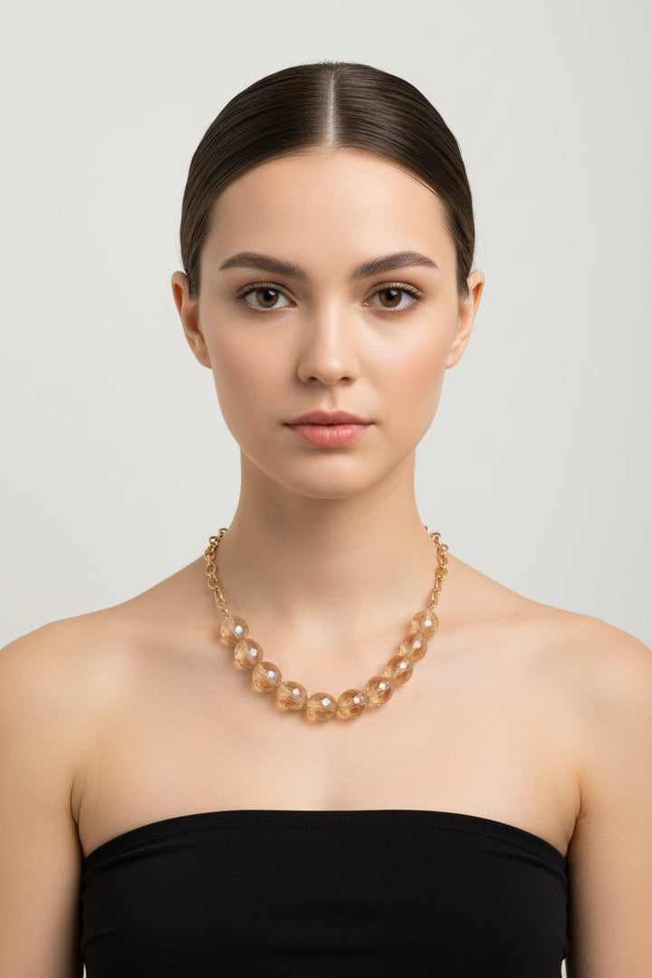 Long Stone Statement Necklace