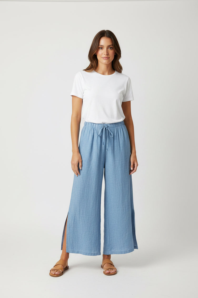 Side Slit Wide Leg