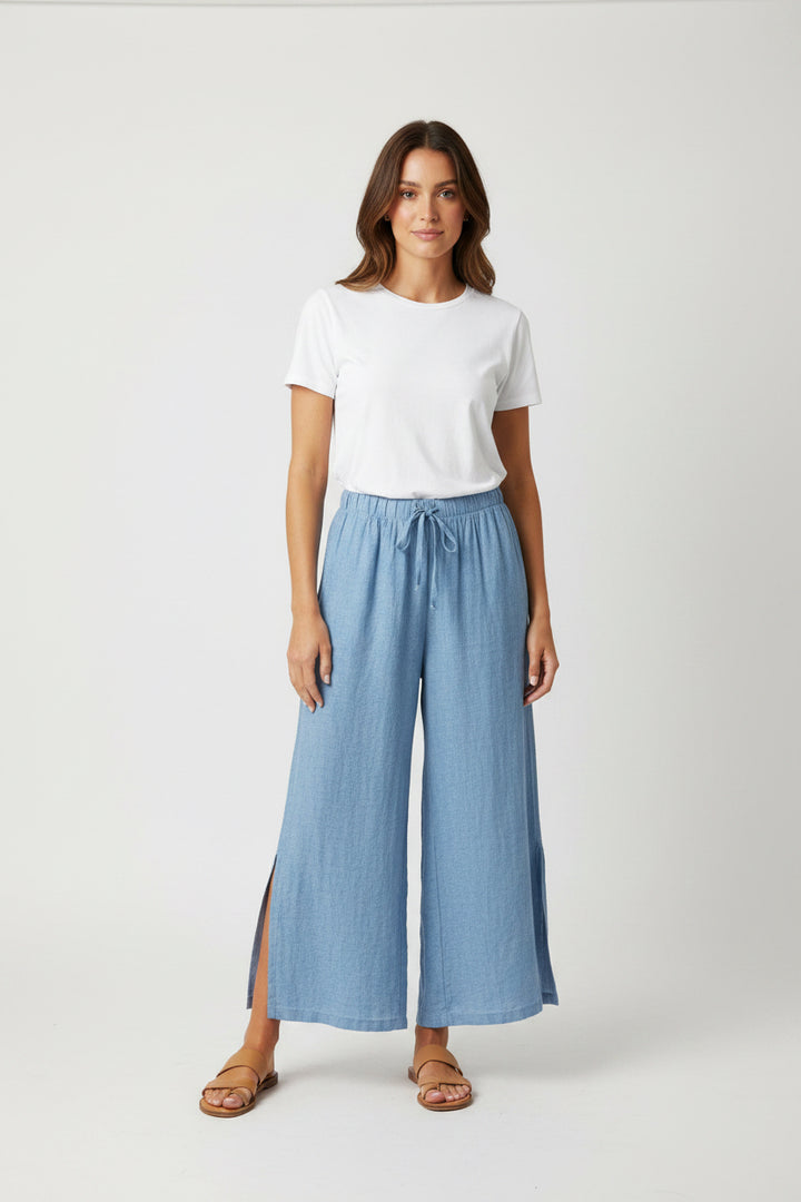 Side Slit Wide Leg