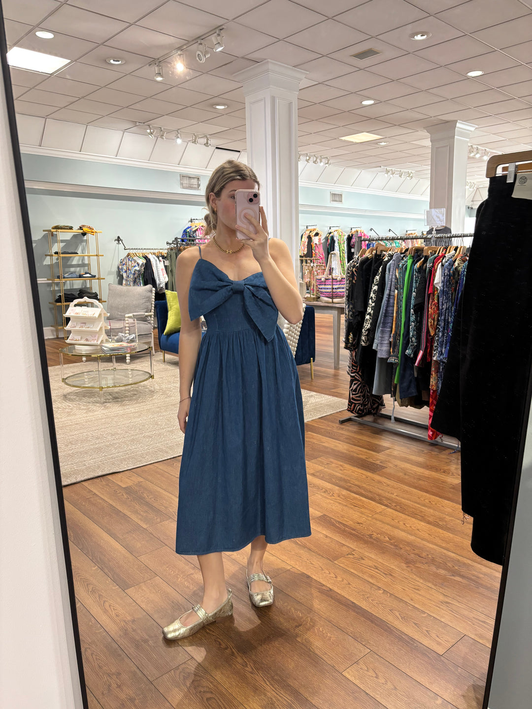 Azure Chambray Maxi Dress