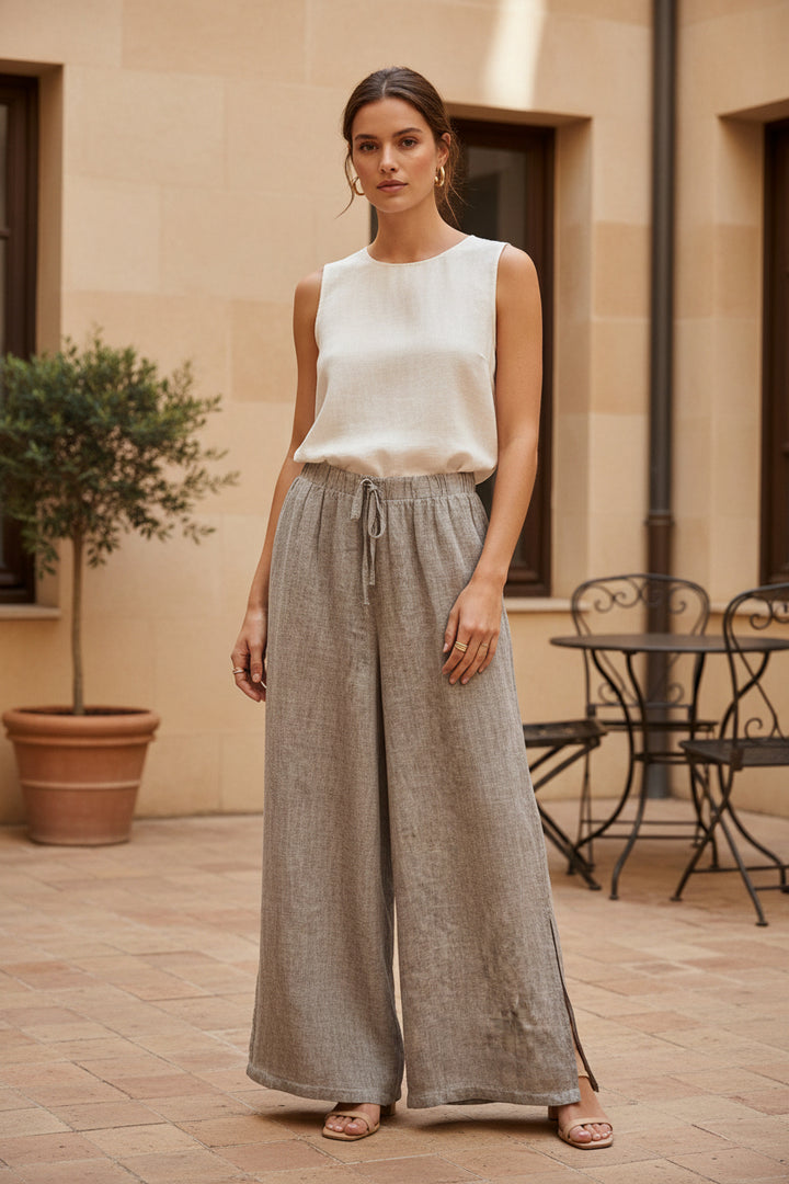 Side Slit Wide Leg