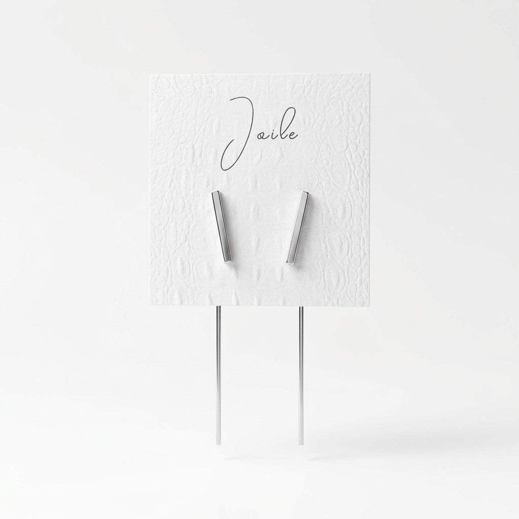 LONG BACK ROD EARRINGS