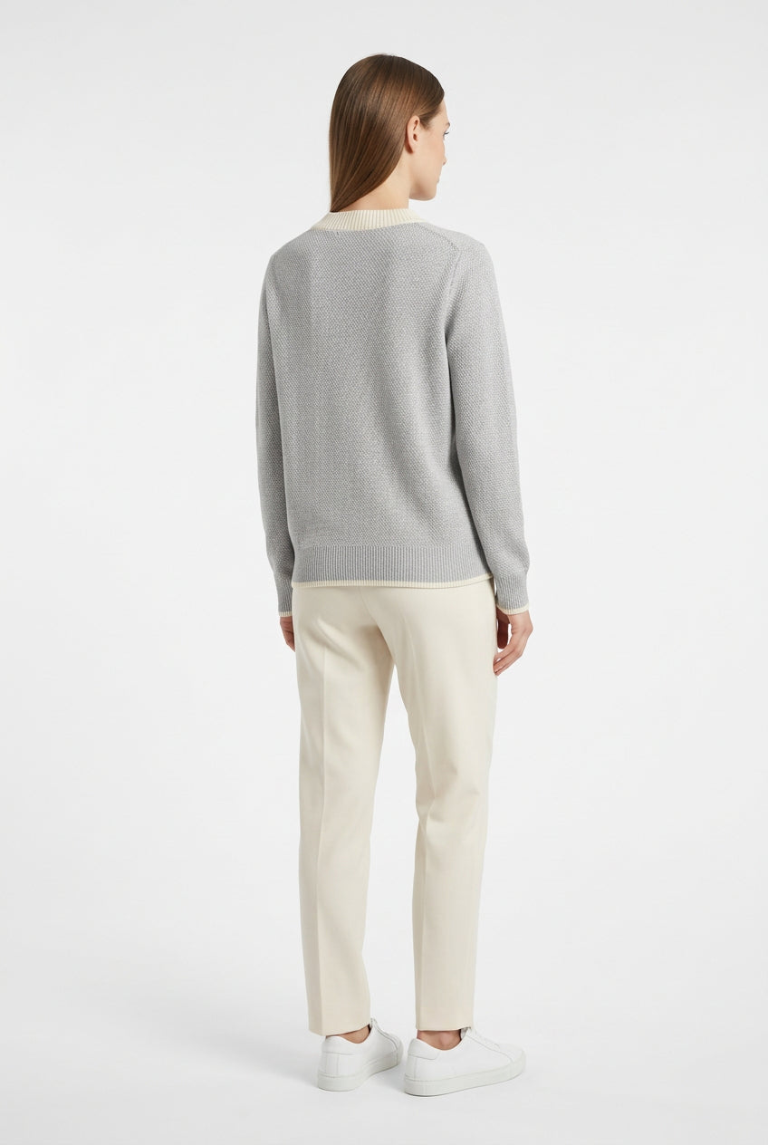 LONG SLEEVE HORSE PATTERN KNIT SWEATER