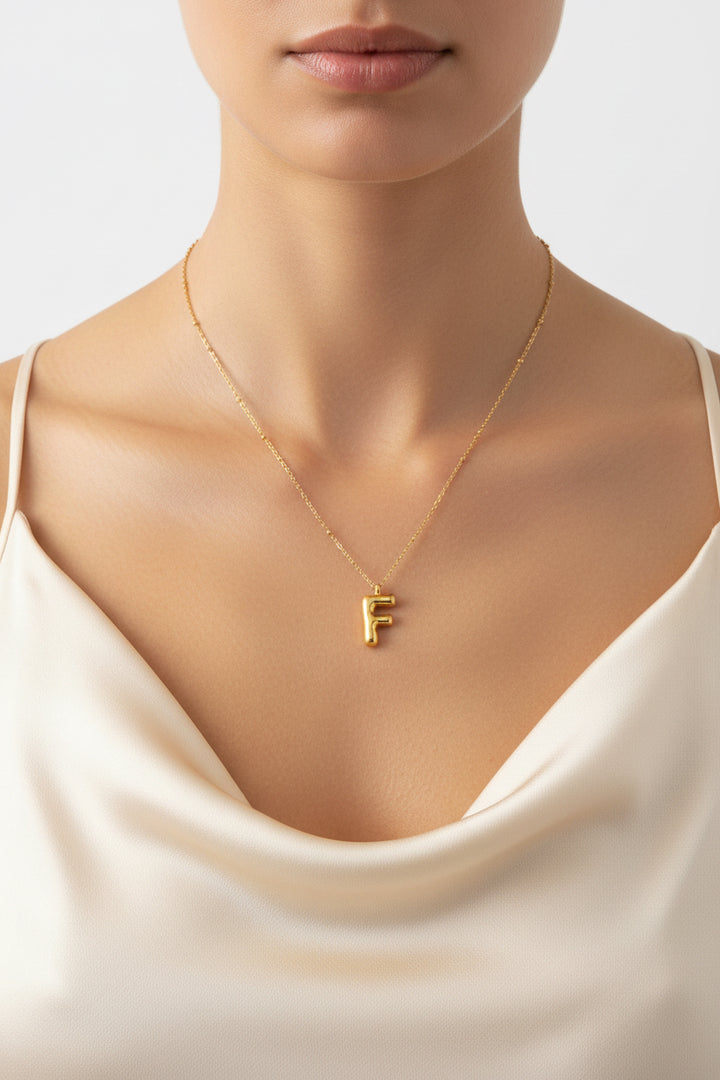 Bubble Initial Necklace