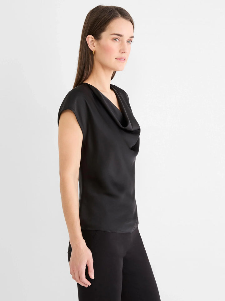 DRAPE NECK DAY GLOSS TEE