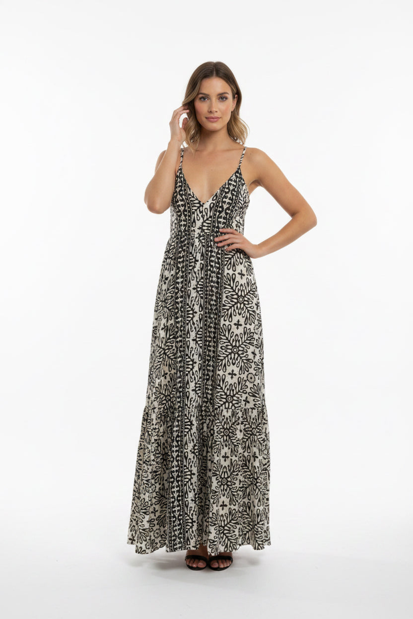 FRONT SEAM MAXI DRESS