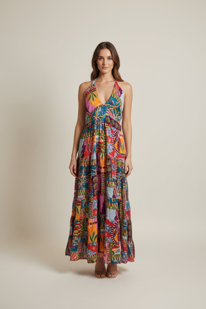 HALTER MAXI DRESS