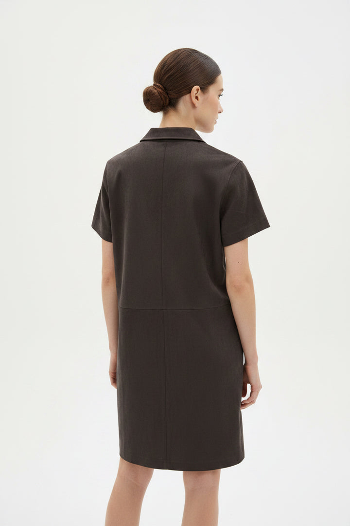 SHORT SLEEVE PULLOVER A-LINE DRESS