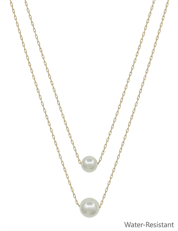 DOUBLE LAYERED 10MM & 12MM BALL NECKLACE