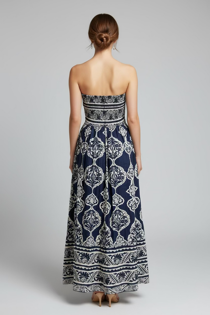 STRAPLESS MIDI DRESS