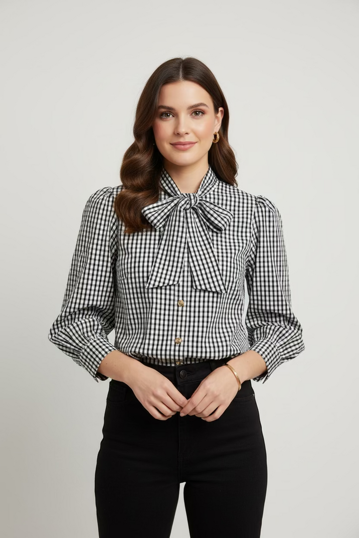 GINGHAM BUTTON UP SHIRT