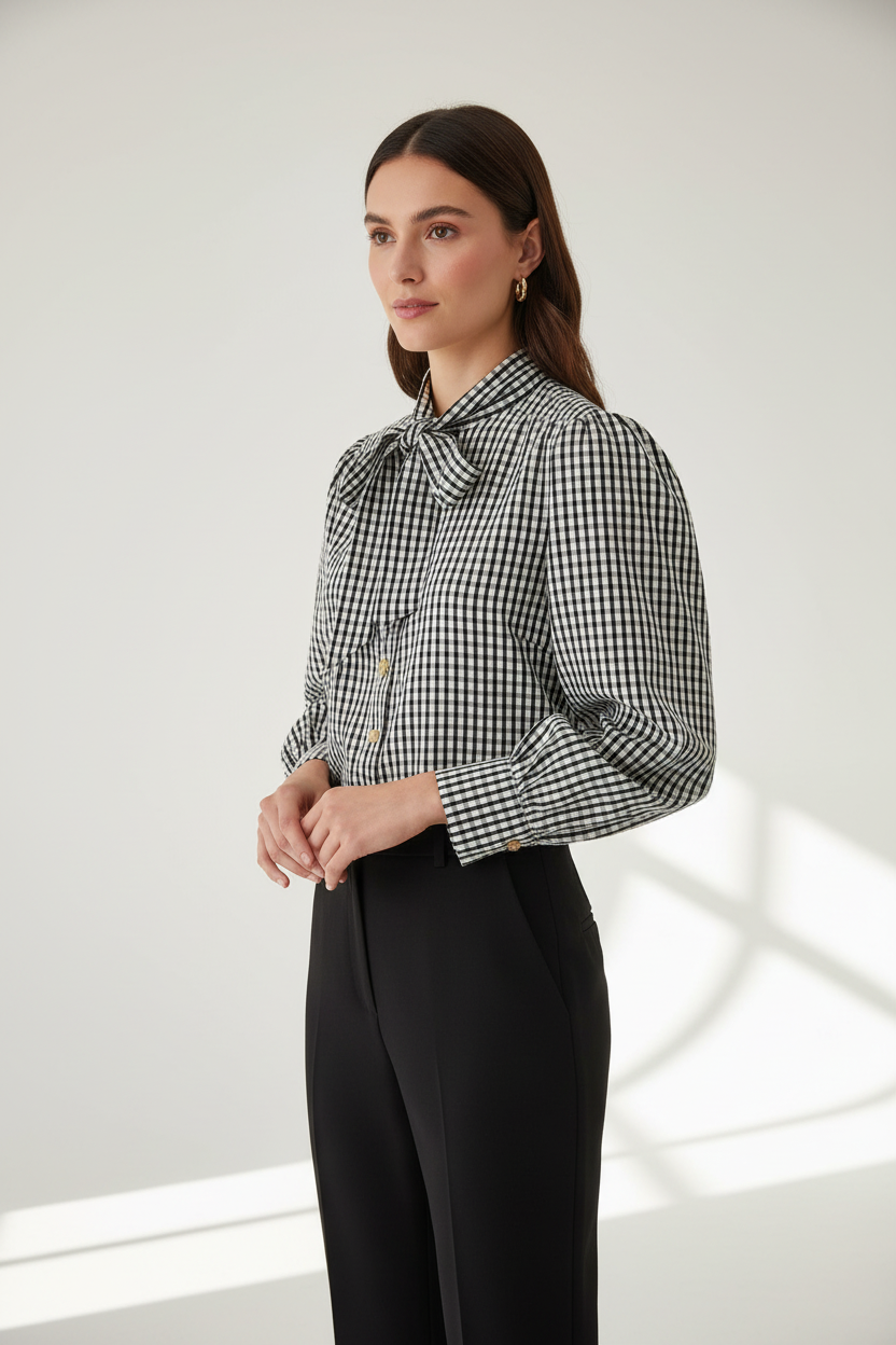 GINGHAM BUTTON UP SHIRT