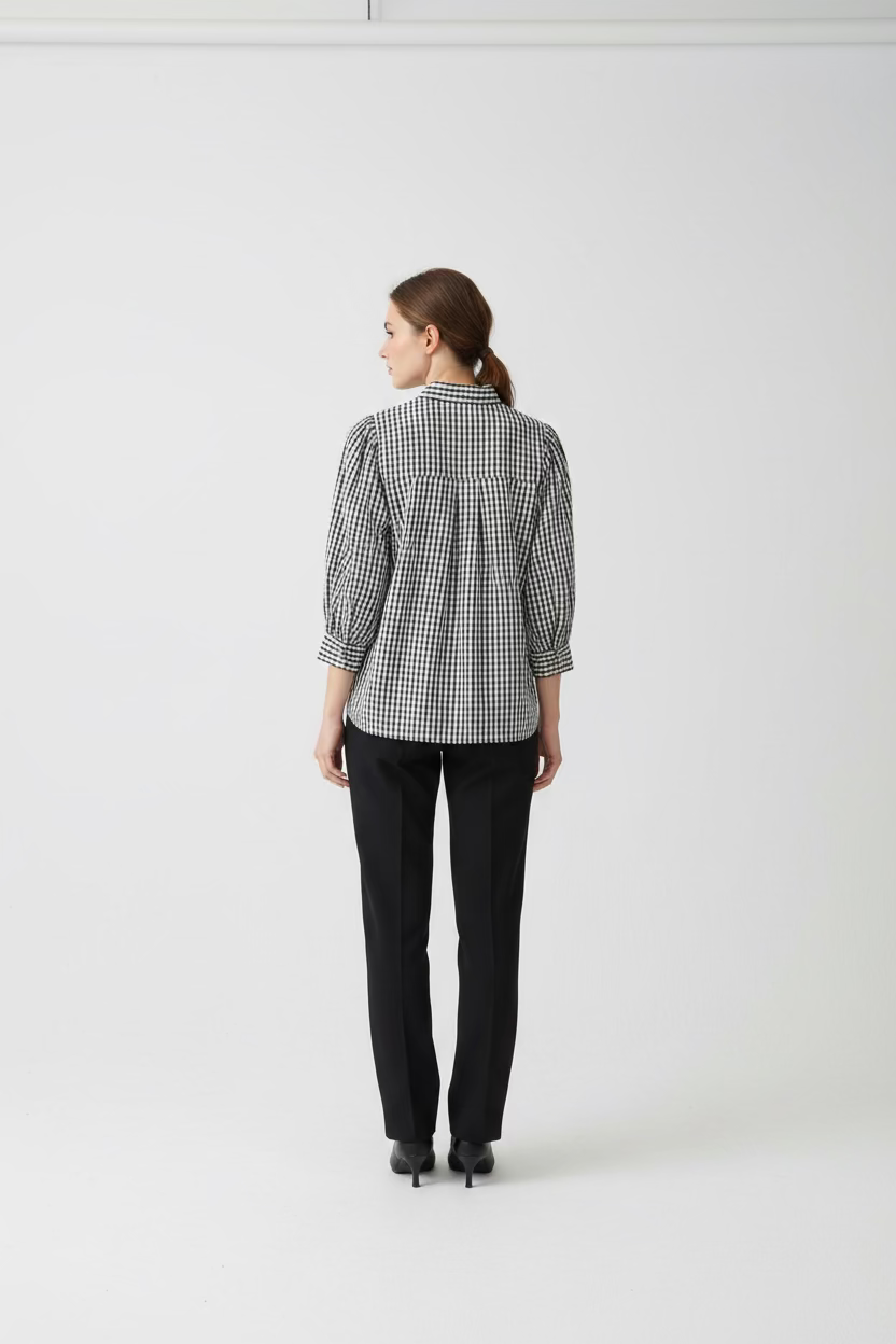 GINGHAM BUTTON UP SHIRT