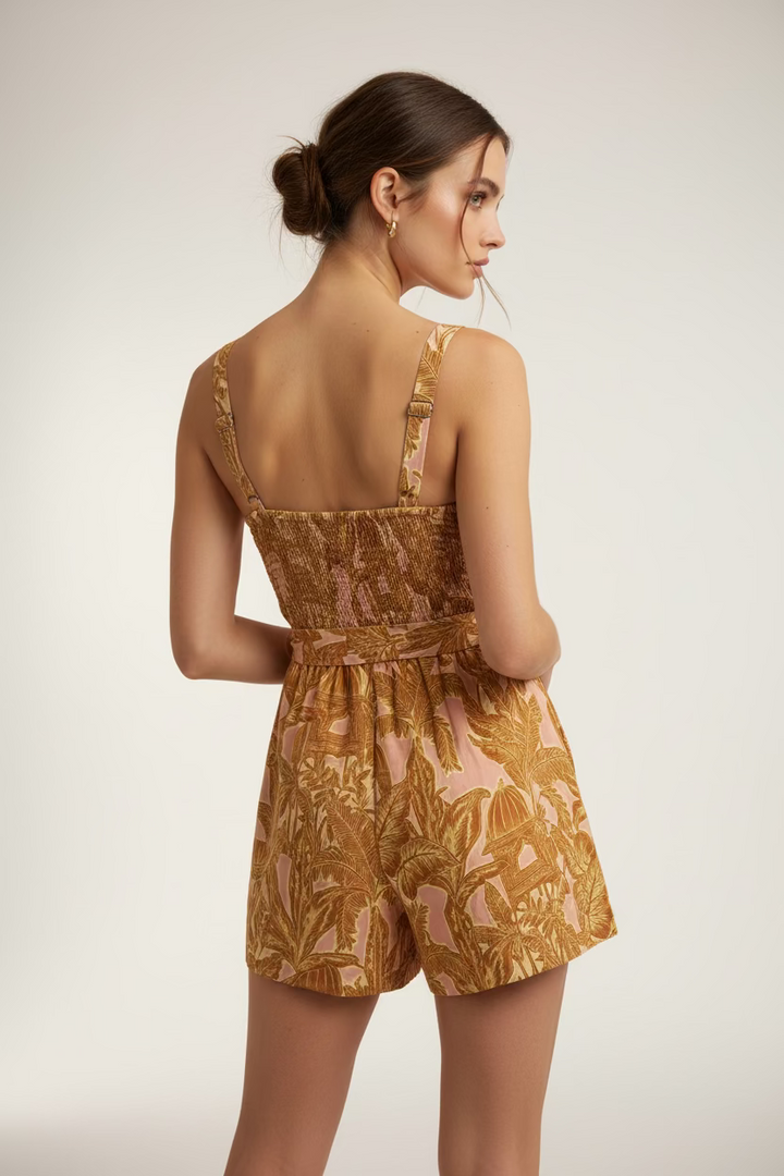 BELTED ROMPER