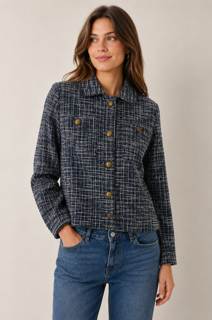 NIGHTFALL CROP KNIT JACKET