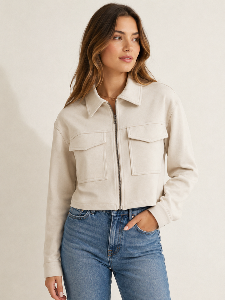 WOVEN SUEDE JACKET