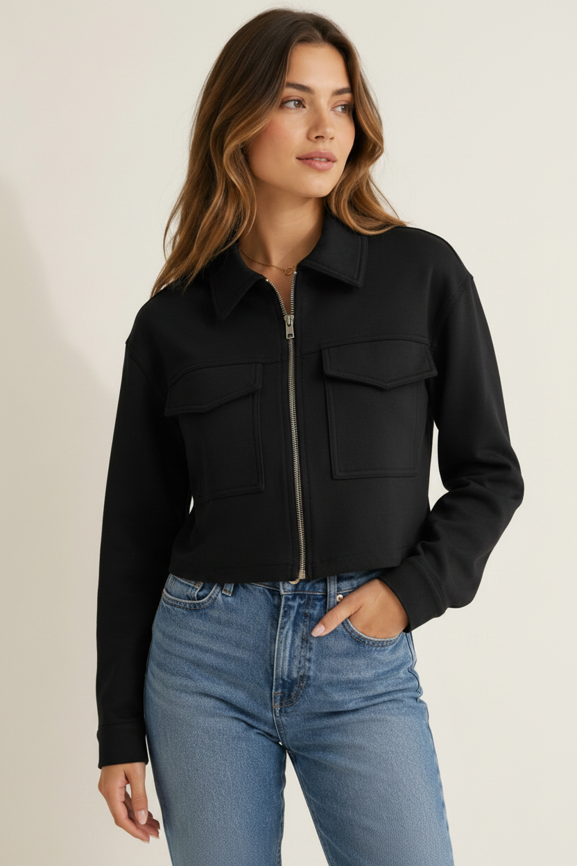 WOVEN SUEDE JACKET