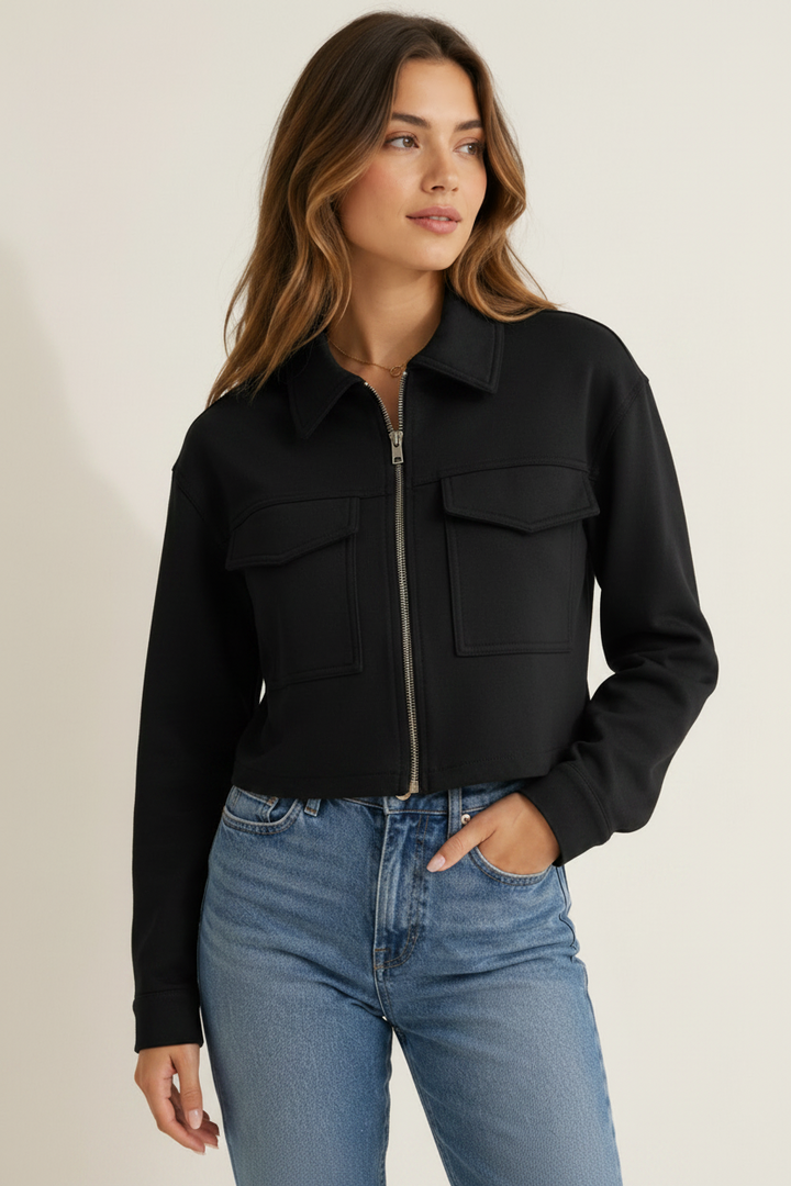 WOVEN SUEDE JACKET