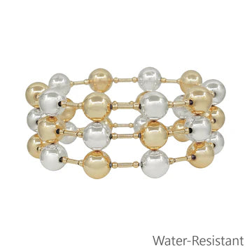Set of 3 10mm Beaded Ball with Stretch Bracelet