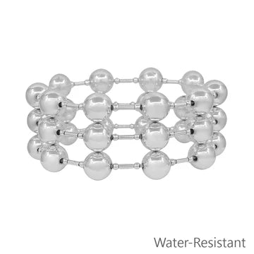 Set of 3 10mm Beaded Ball with Stretch Bracelet