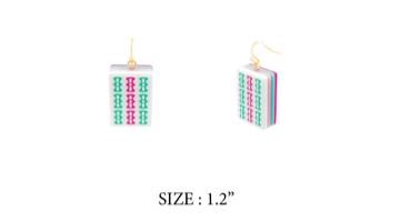 Mahjong Tile Acrylic 1.25" Earring