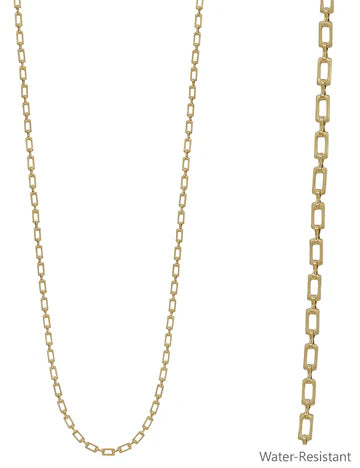 Open Rectangle 34" Necklace