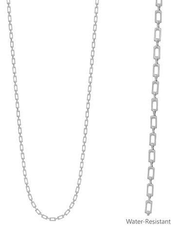 Open Rectangle 34" Necklace
